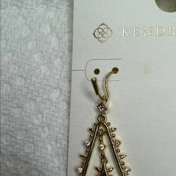 Kendra Scott Gold Geometric Earrings - Picture 6 of 8